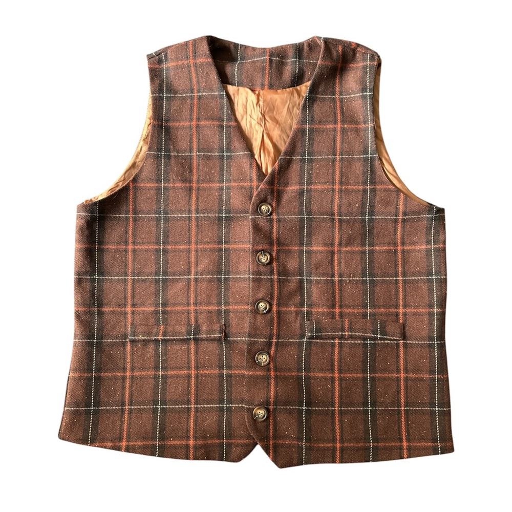 Vintage Plaid Waistcoat